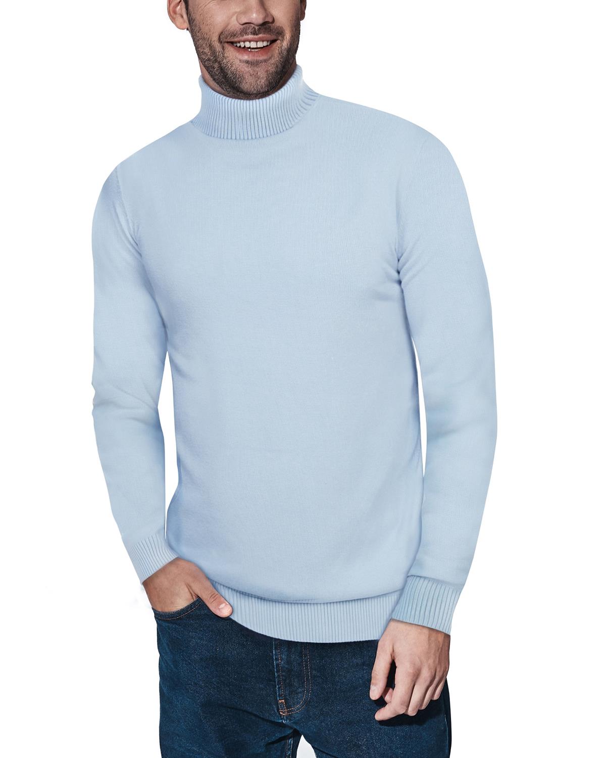 X-ray Turtleneck Sweater In Powder Blue