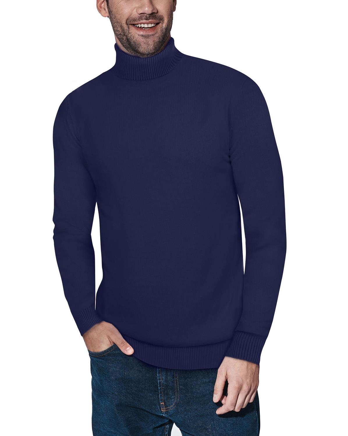 X-ray Turtleneck Sweater In Navy