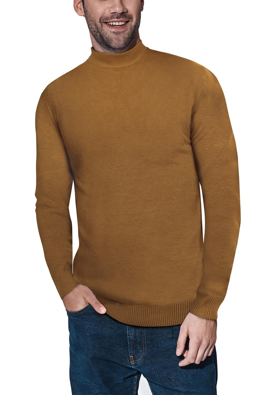 X-ray Mock Neck Sweater In Mustard