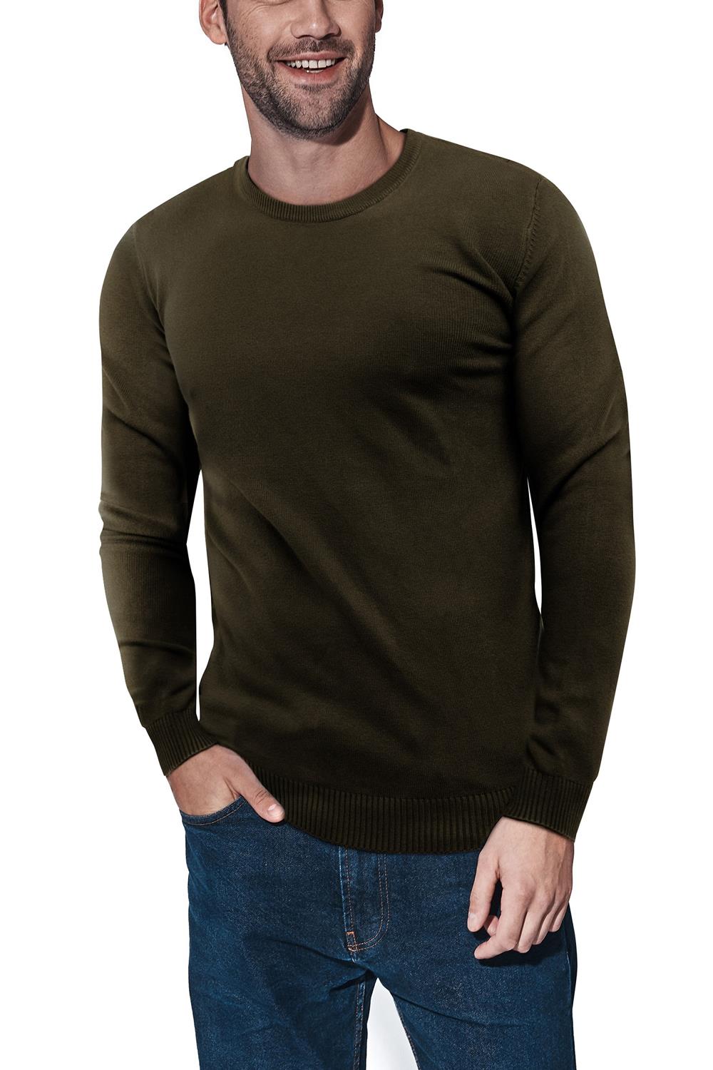 X-ray Crewneck Sweater In Dark Brown