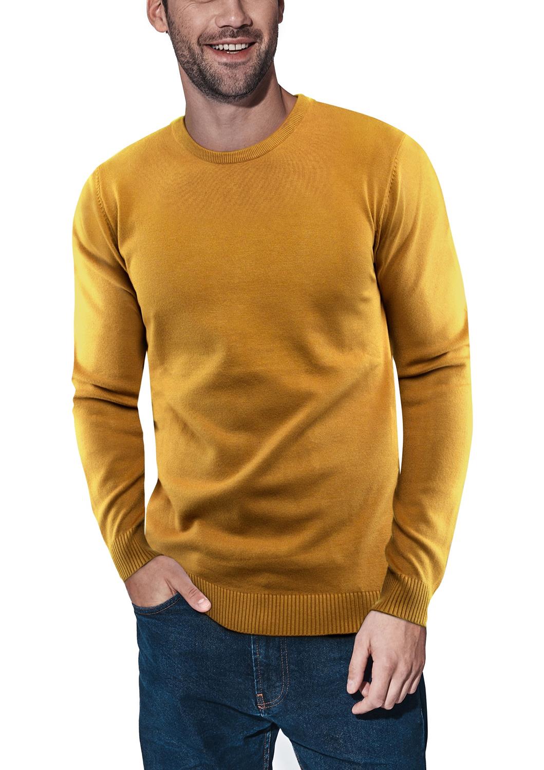 X-ray Crewneck Sweater In Mustard