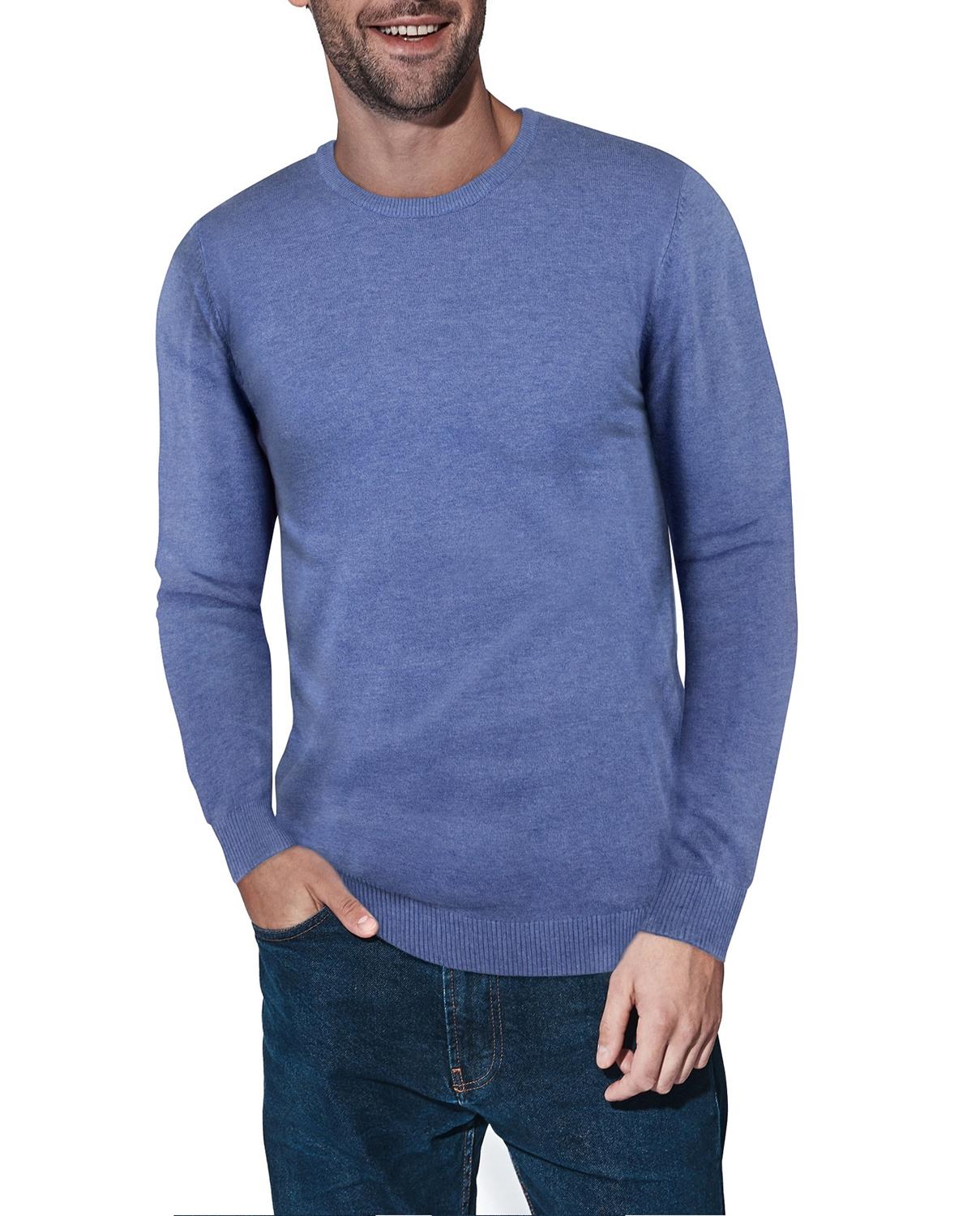 X-ray Crewneck Sweater In Heather Blue