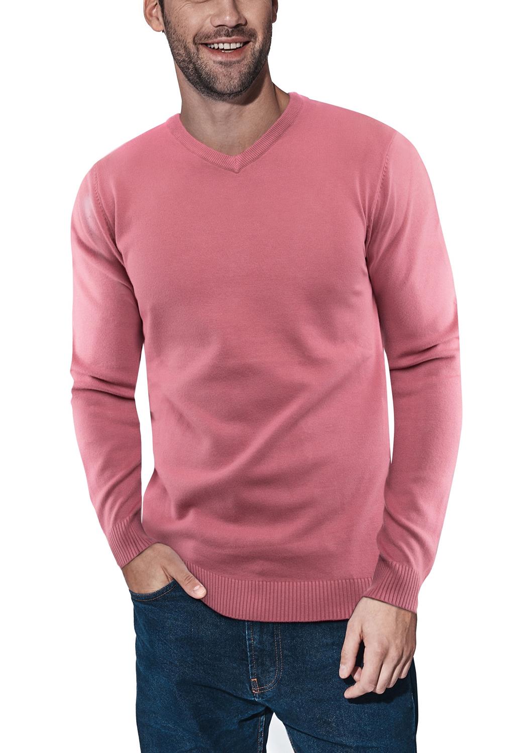 X-ray V-neck Sweater In Dusty Mauve
