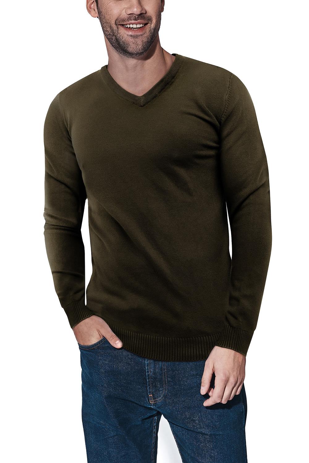 X-ray V-neck Sweater In Dark Brown