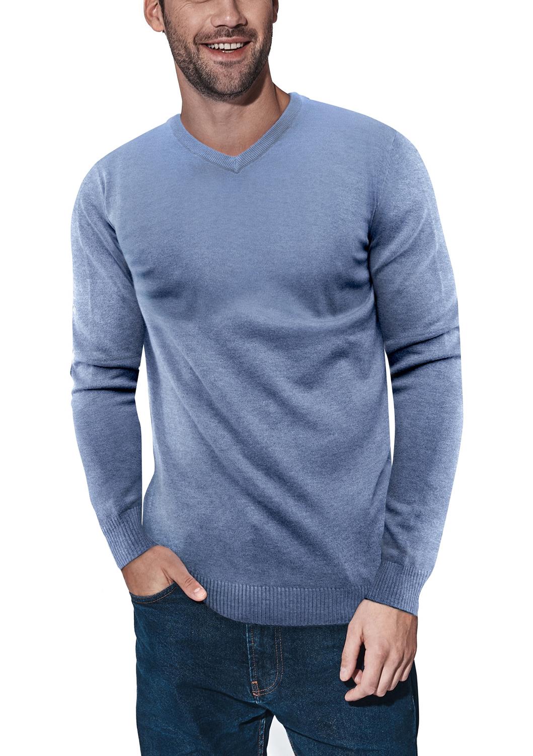 X-ray V-neck Sweater In Heather Slate