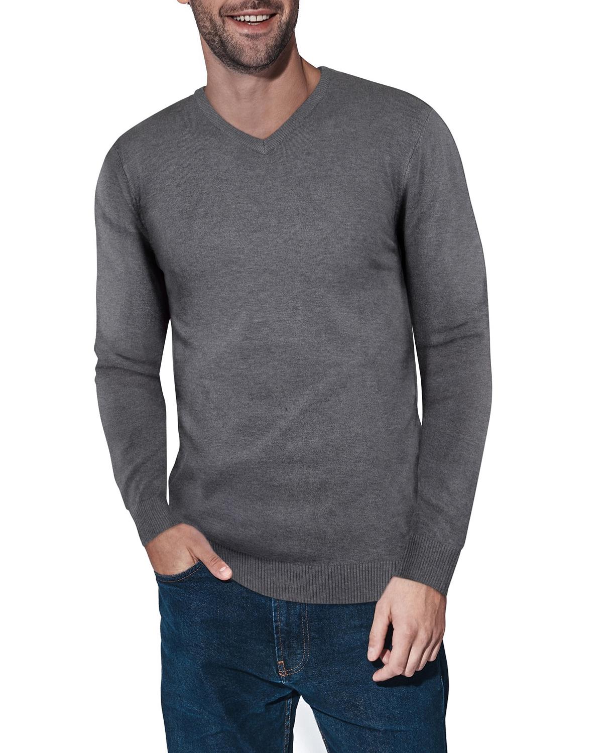 X-ray V-neck Sweater In Charcoal