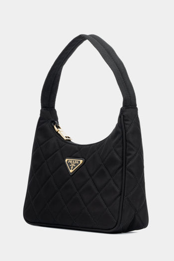  Prada Midnight Black Quilted Tessuto Chain Designer Shoulder Tote  Bag for Women 1BG740 : Clothing, Shoes & Jewelry
