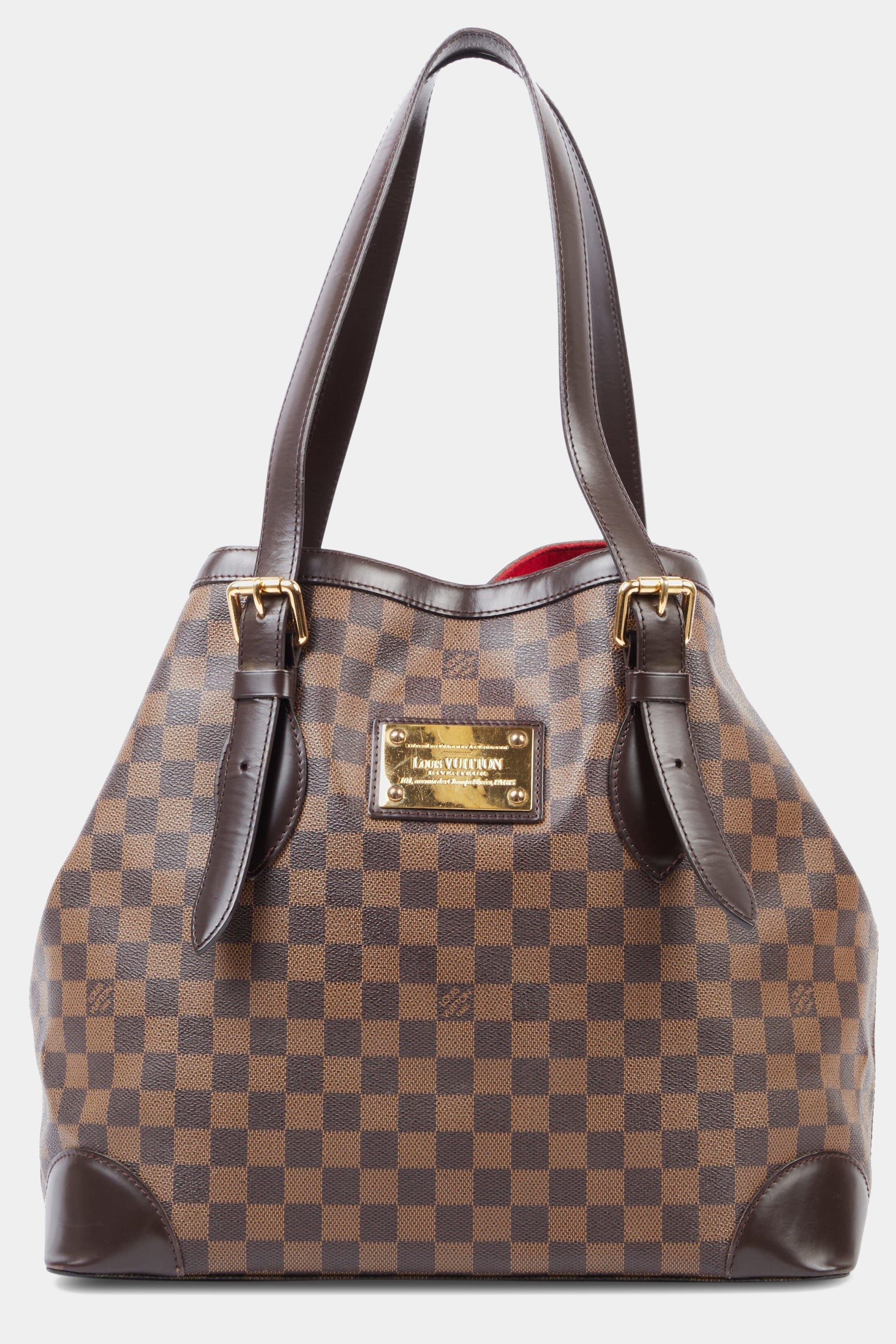 Louis Vuitton Hampstead MM Damier Ebene Coated Canvas Tote on SALE