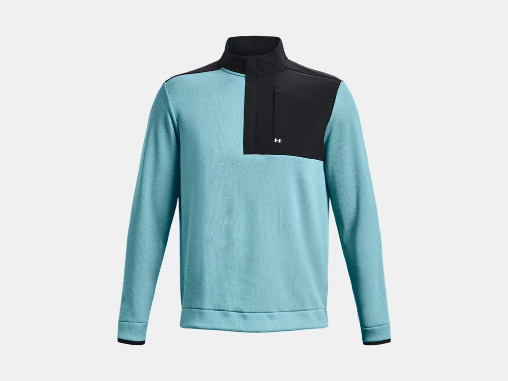 Men's UA Storm SweaterFleece ½ Zip - Still Water / White