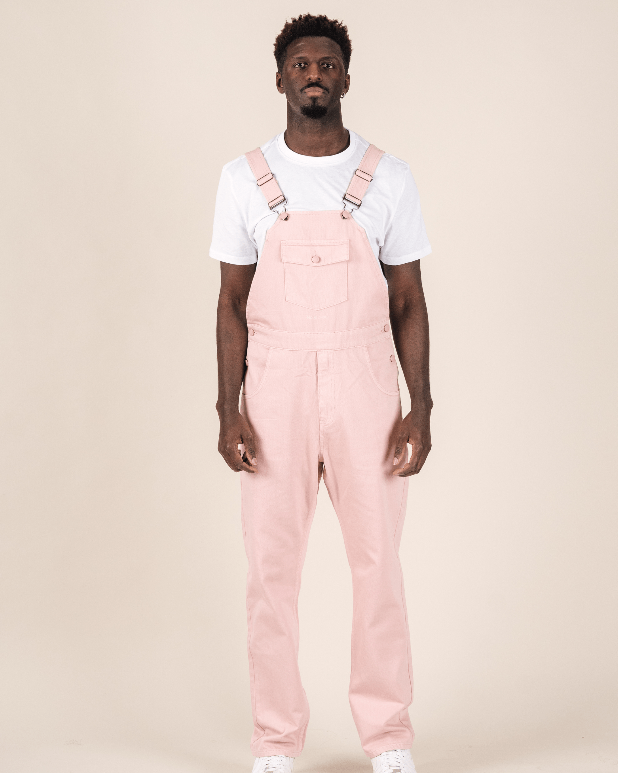 Denim Bib & Brace Dungaree Dusty Pink