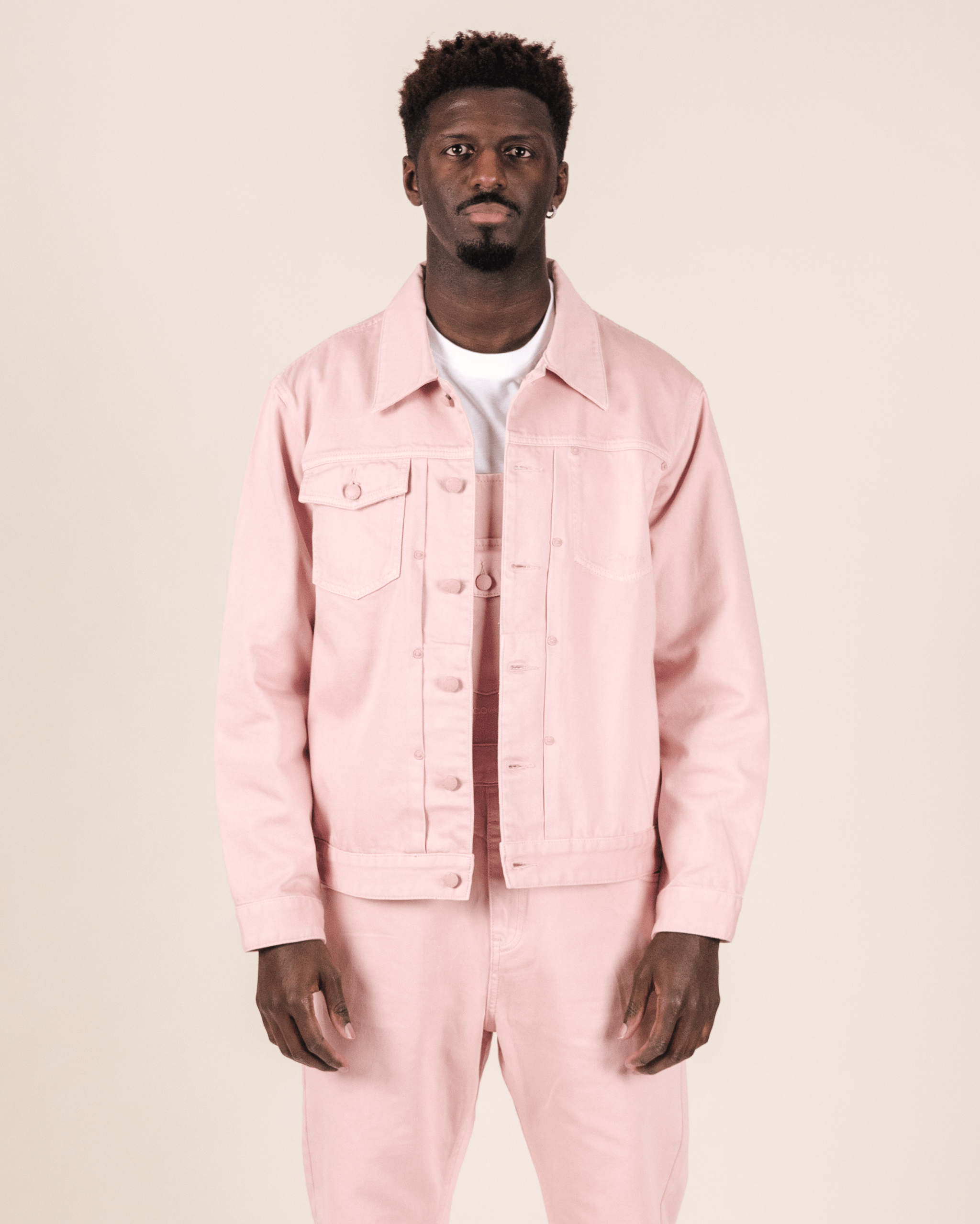 Denim Battle Jacket Dusty Pink