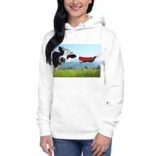 Load image into Gallery viewer, Premium Pullover Hoodie - Cow &amp; Super Dog - Ronz-Design-Unique-Apparel
