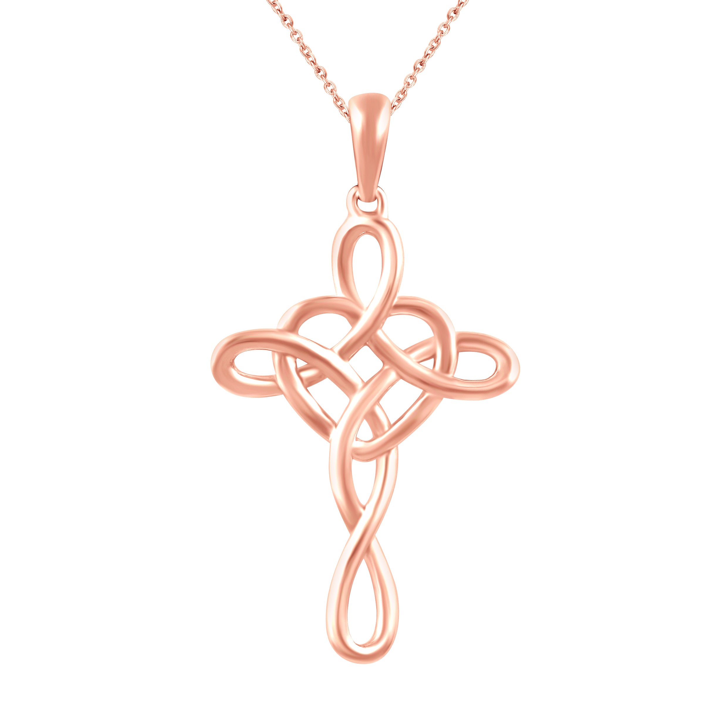 heart cross infinity necklace