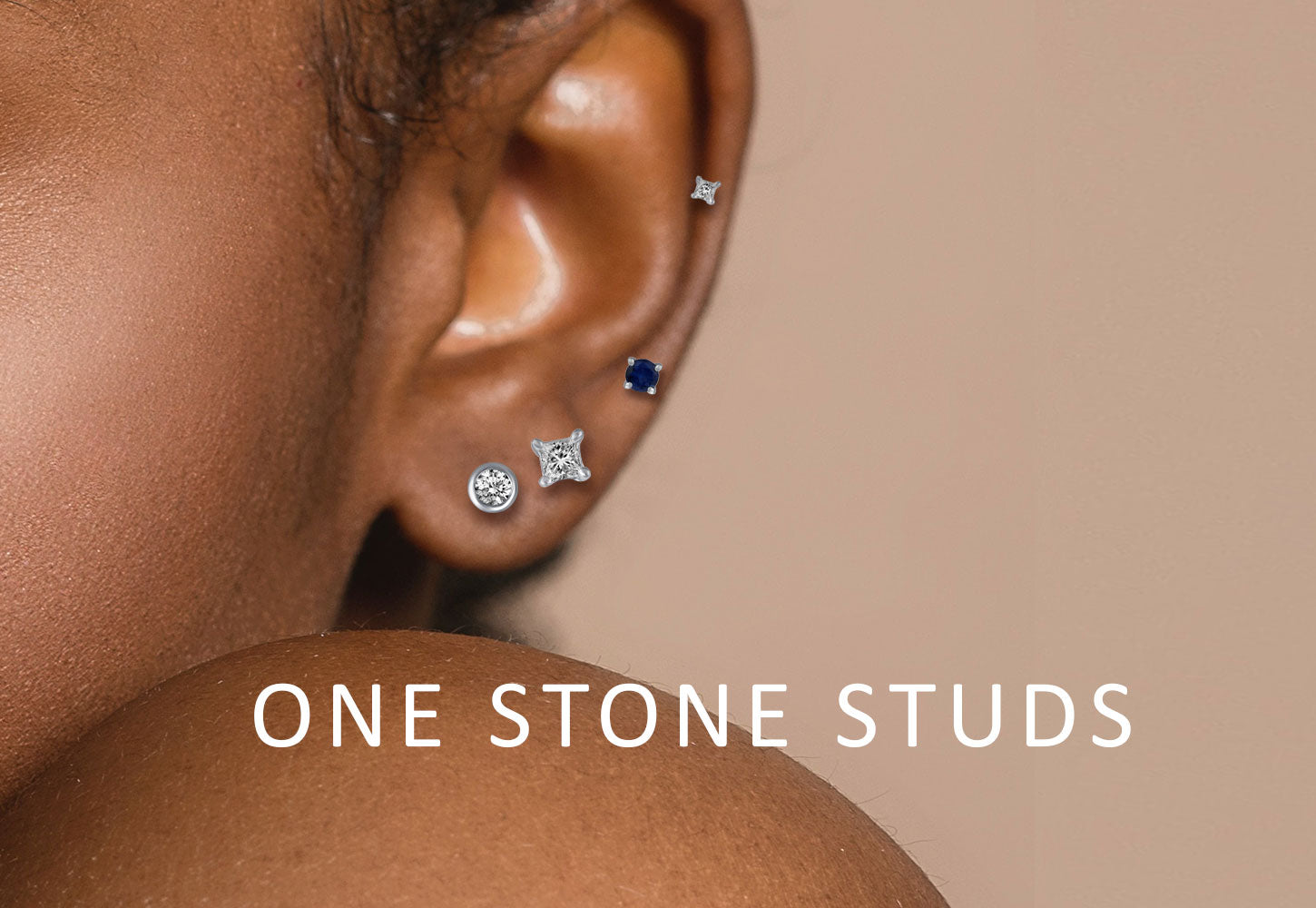 one stone studs earring silver jewelry fine