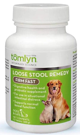 Tomlyn Firm Fast Loose Stool Remedy Supplement Tablet for Dogs and Cats - My Wagger