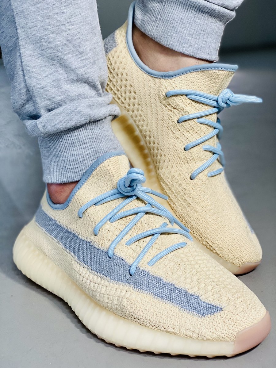 blue linen yeezy