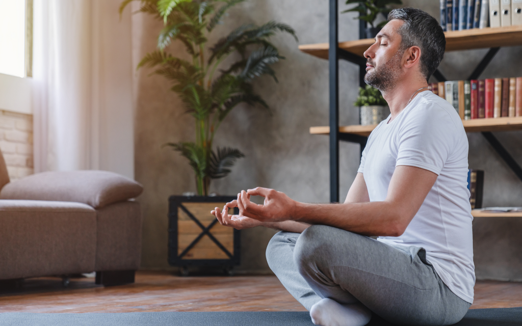 Man meditating