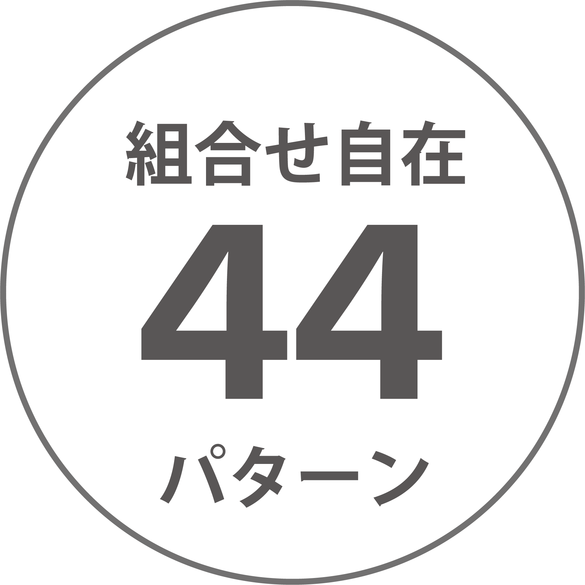 組み合わせ自在44パターン