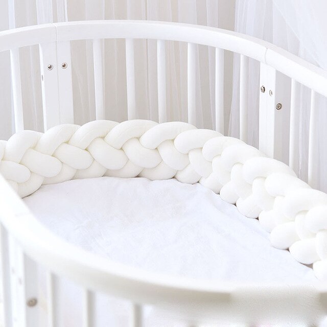 Braids Baby Bed Crib Bumper 2 2m White Llama Lola Kids