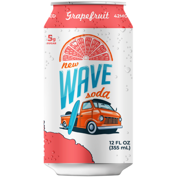Wave Soda Grapefruit 12 oz