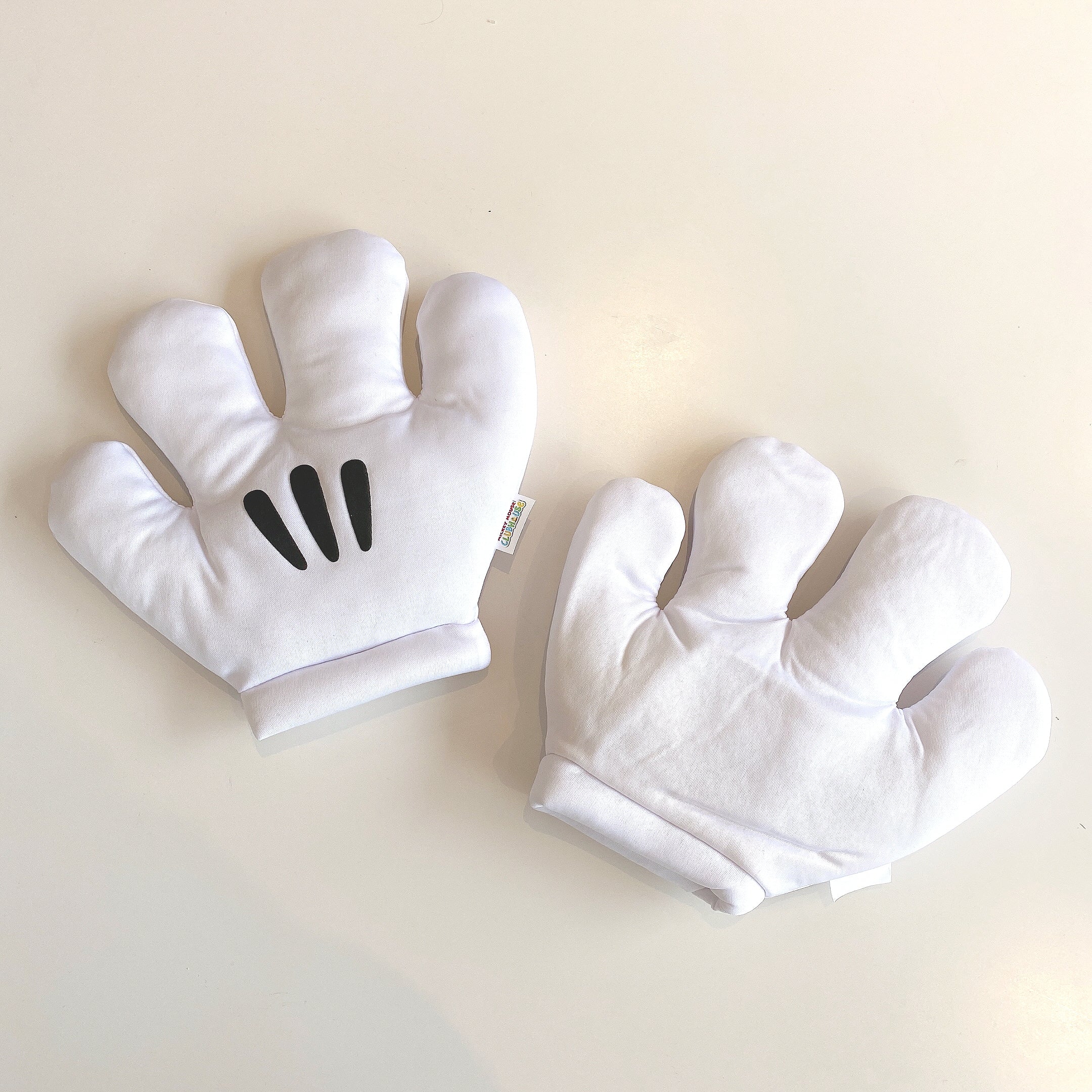 white cartoon gloves