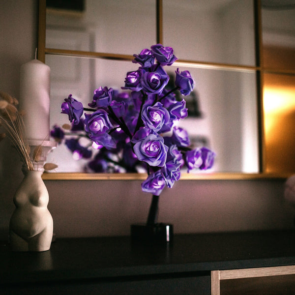 purple rose lamp