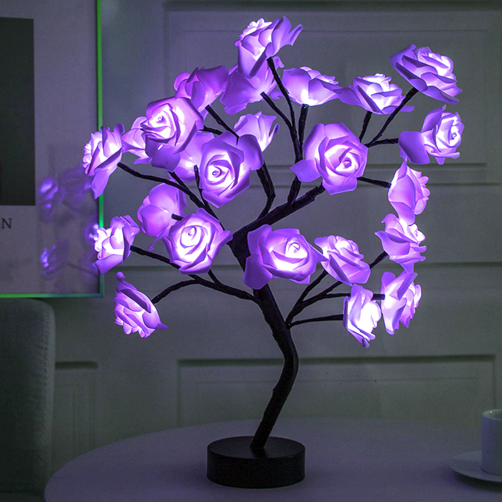 purple rose lamp