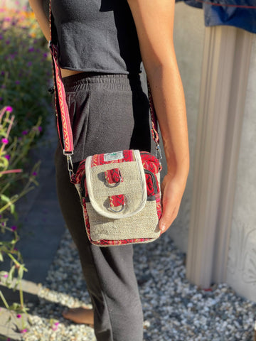 Flap Tote Bag Aesthetic Hemp Messenger Bag Handmade Hippie 