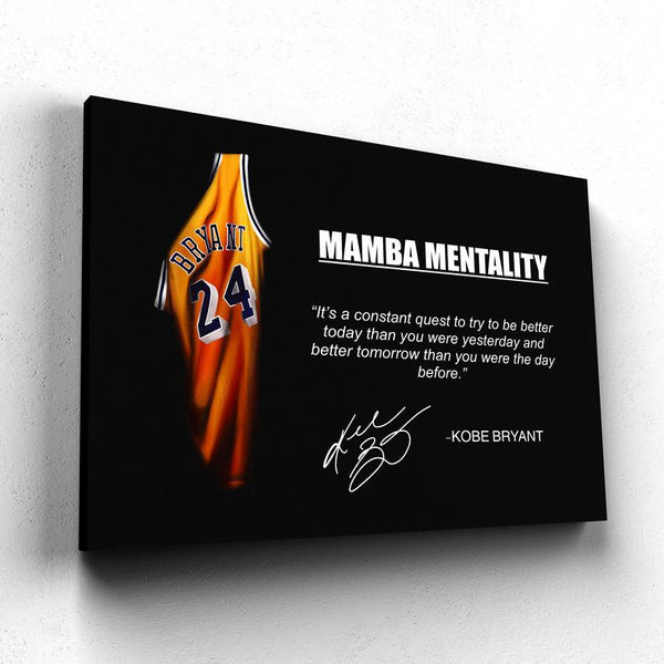 kobe bryant mamba mentality canvas print