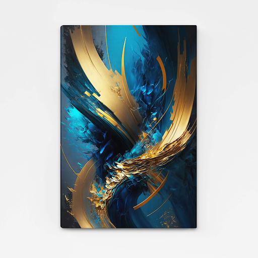 abstract-blue-and-gold-wall-art