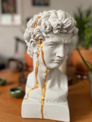 Florentine Gold Accent David Bust Statue – Sage & Sill