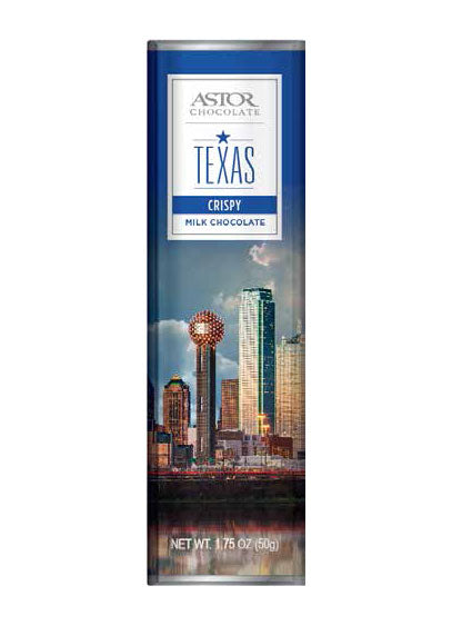 Dallas Texas Crispy Milk Chocolate Bar - Nikkis Popcorn - Dallas, TX - Dallas, TX – Nikki&#39;s ...
