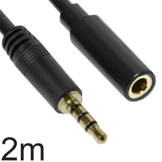 Wozinsky cable alargador mini jack (hembra-macho) alargador AUX 5 m negro
