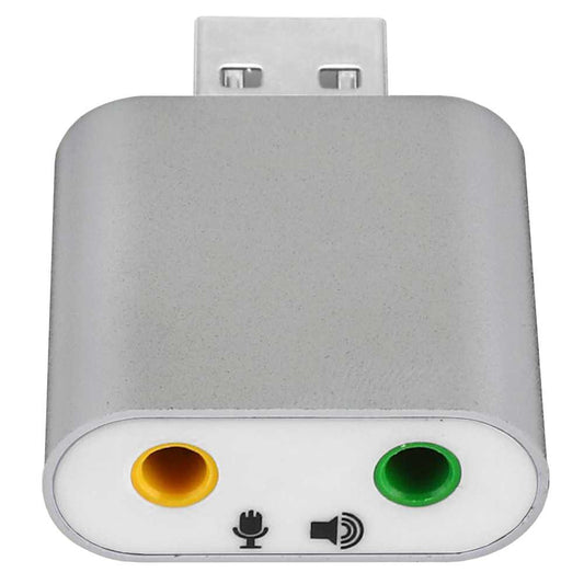 Adaptador Tarjeta de Sonido Externa USB 2.0 7.1 con Panel Volumen