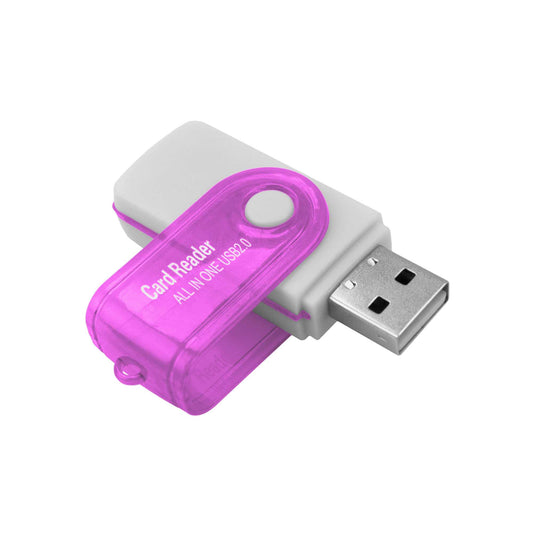 Multi Lector de Tarjetas USB 2.0 con Tapa para SDHC MMC MicroSD TF Mic –  OcioDual