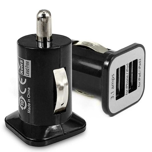 Cargador de Coche para Smartphone 2x USB Doble Mechero Amperimetro Vol –  OcioDual