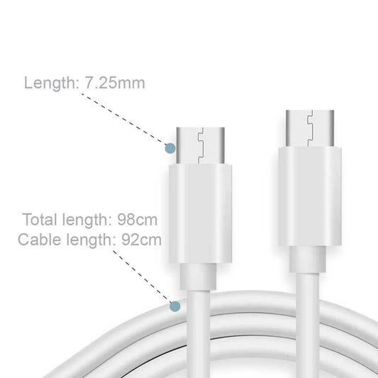 Cable USB Tipo C 1,5m 3.8A 100BA Blanco de Carga y Datos Cargador Rápido  Quick Charge para Smartphones Tablets – OcioDual