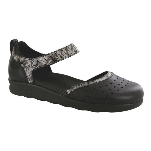 Eden Wedge Women's Shoes - Black Leather