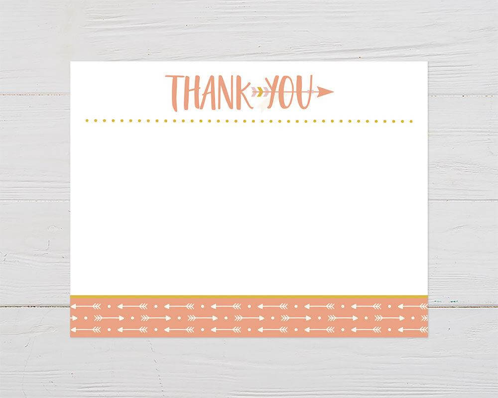 Boho Arrows Thank You Card