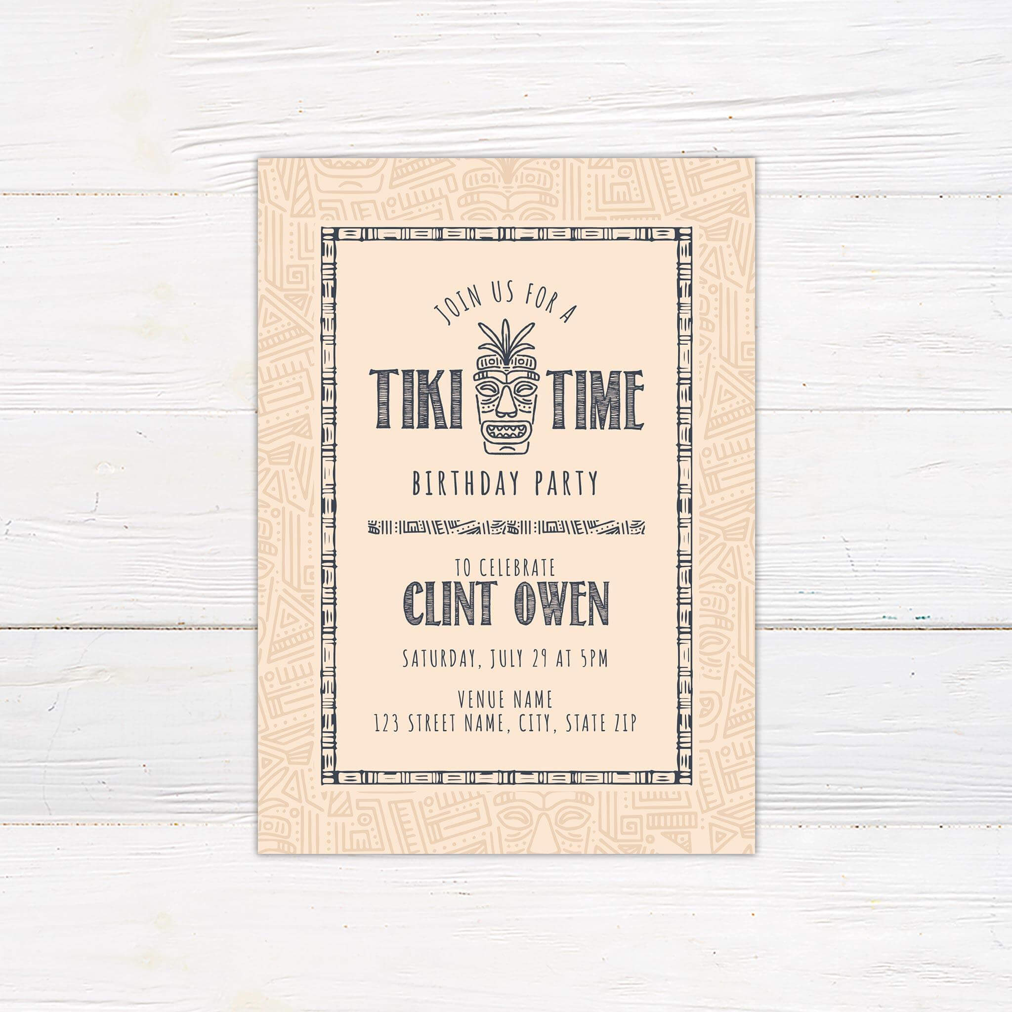 Tiki Time Invitation
