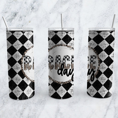 Racing Checkered Flag Tumbler