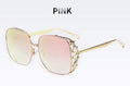 New luxury diamond trendy woman personality big frame fashion square ray empty sunglasses