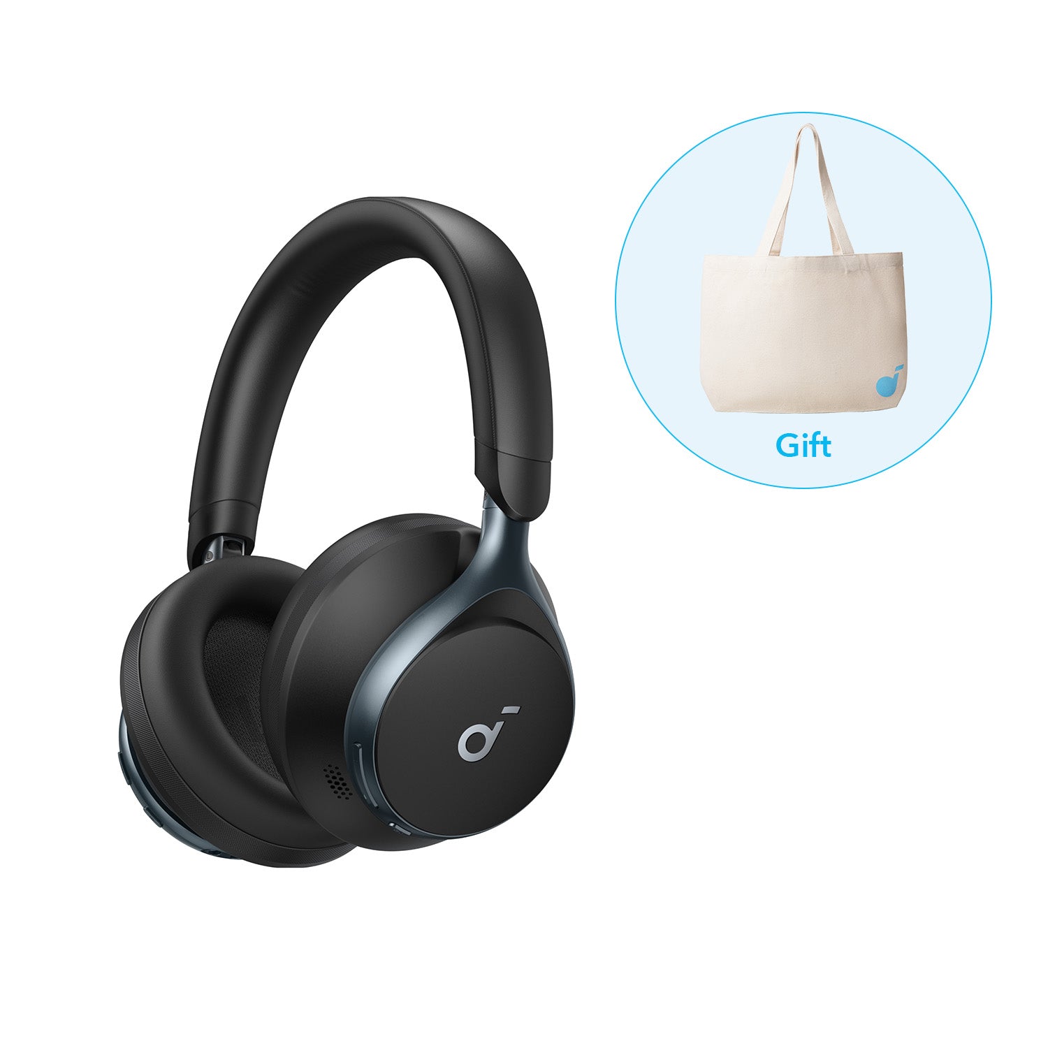Photos - Headphones Soundcore Space One and Tote Bag Jet Black 