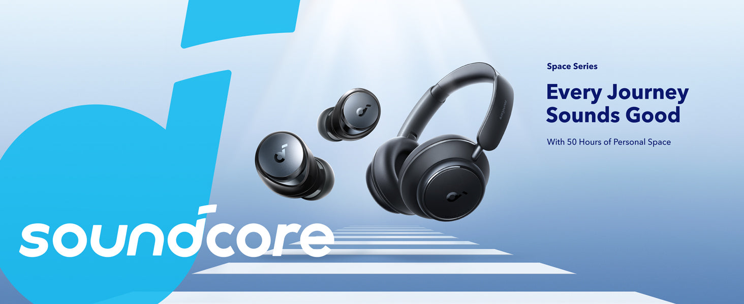Soundcore by Anker Space Q45 Over-Ear Wireless Headphones ANC Hi-Res 50Hr  Play