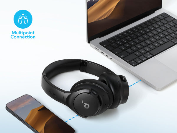  soundcore by Anker Q20i Hybrid Active Noise Cancelling  Headphones, Wireless Over-Ear Bluetooth, 40H Long ANC Playtime, Hi-Res  Audio, Big Bass, Customize via an App, Transparency Mode (Renewed) :  Electronics