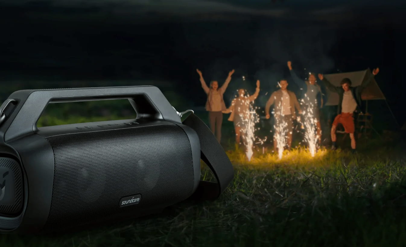 camping with portable speaker