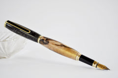 Alden Fountain Pen made with pine cone resin and rhino resin cap