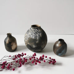 vases céramiques Raisa Salvador technique de l'enfumage