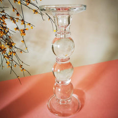 bougeoir vintage verre soufflé