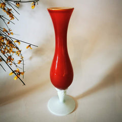 soliflore vintage opaline rouge